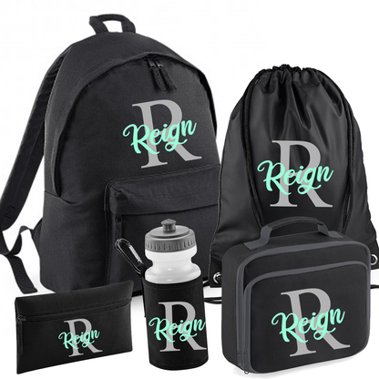 Back to School Personalised Black Set - other options available