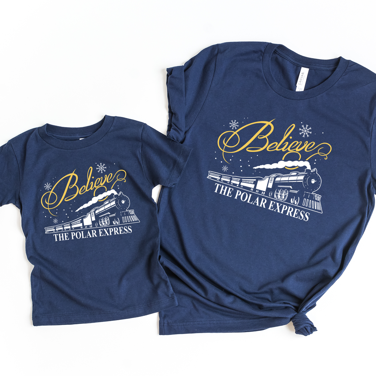 Polar Express Believe Navy T-Shirt - family twinning