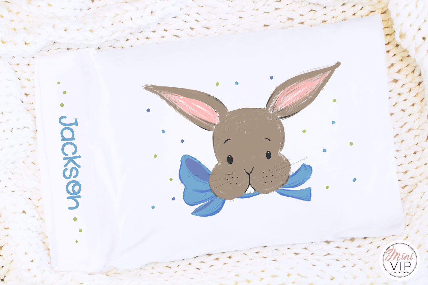 Easter Bunny Personalised Pillowcase