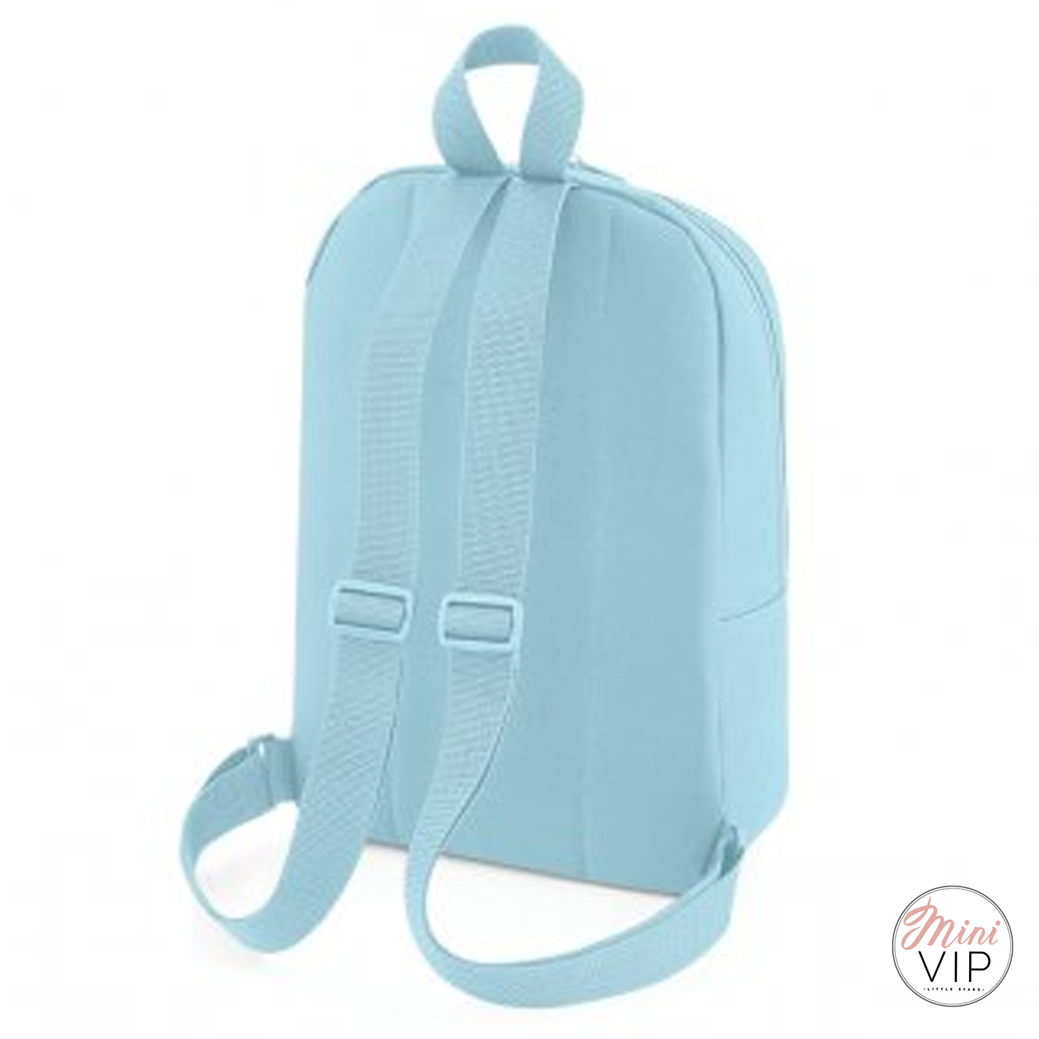 Mini backpack with clearance zipper on back