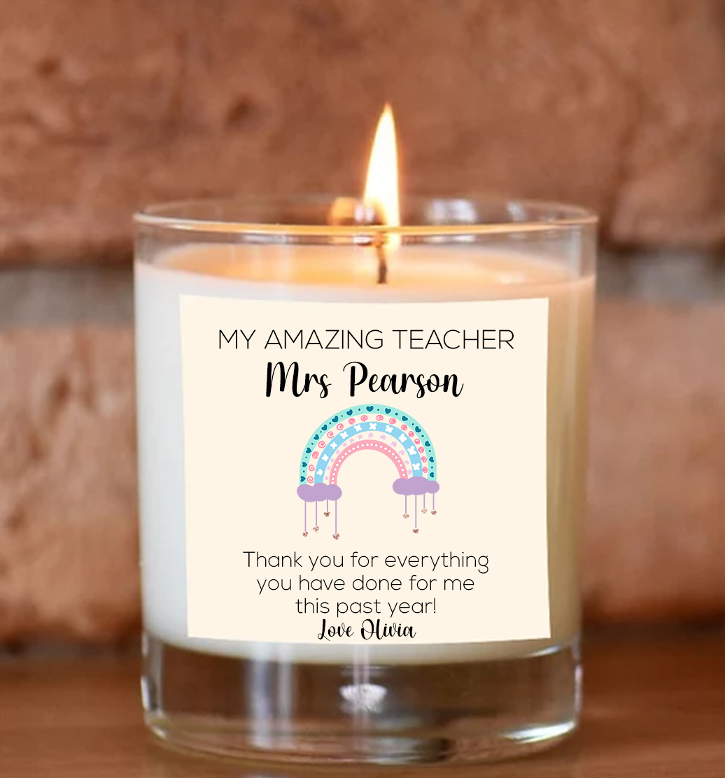 Personalised Thank You Teacher Scented Candle