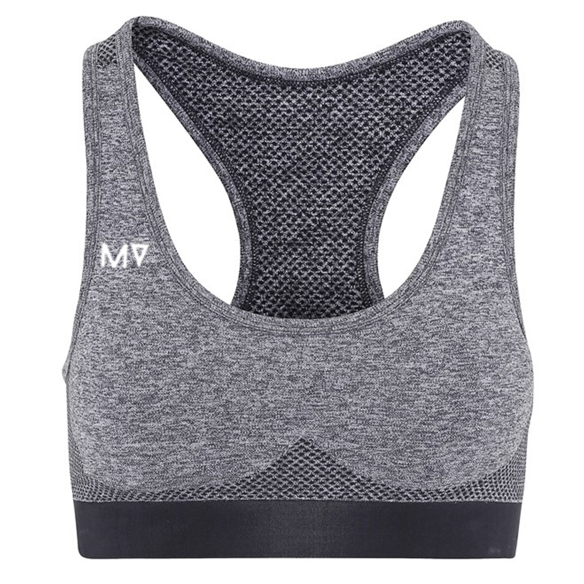 Ladies MV seamless &#39;3D fit&#39; multi-sport sculpt bra - Charcoal