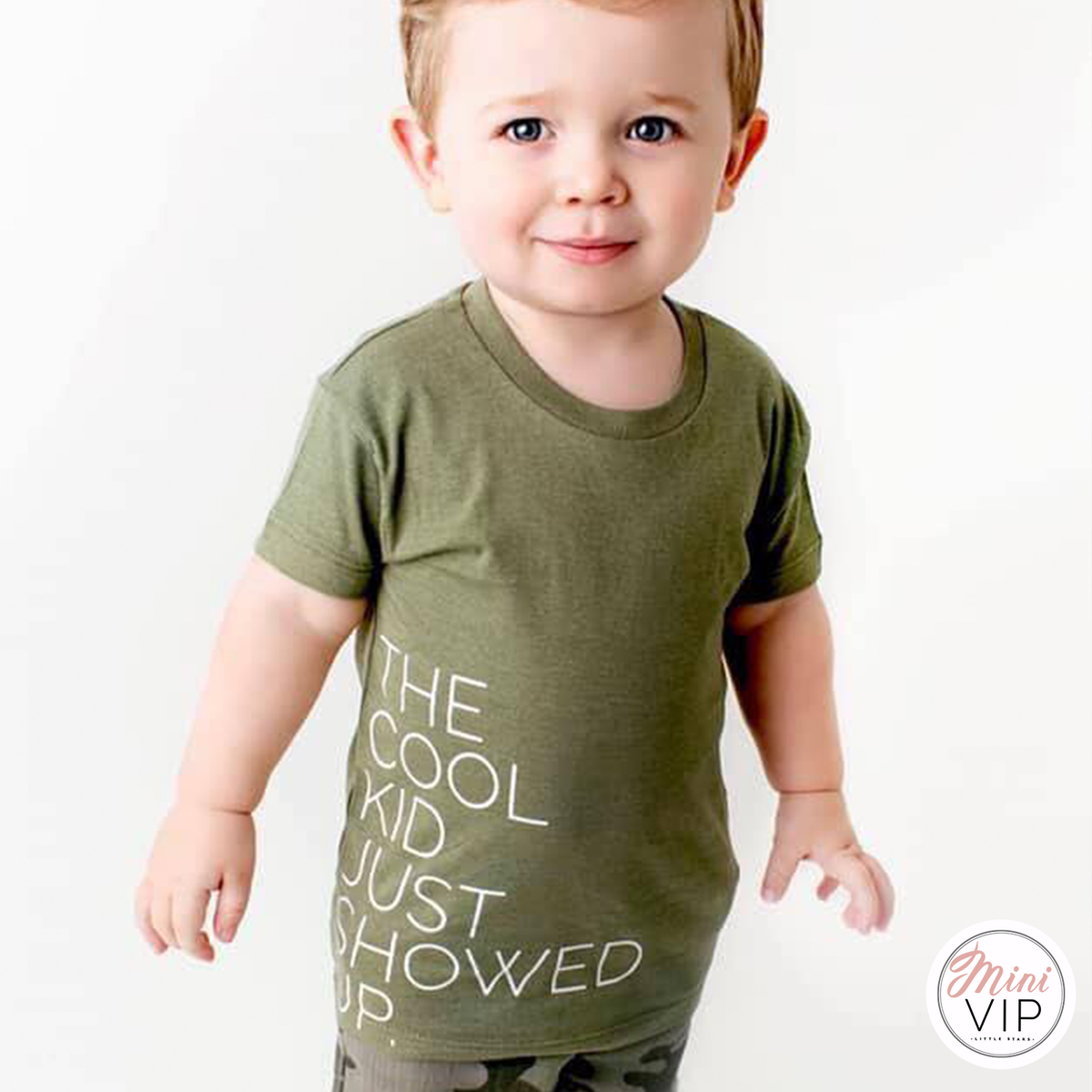 The Cool Kid just showed up khaki t-shirt