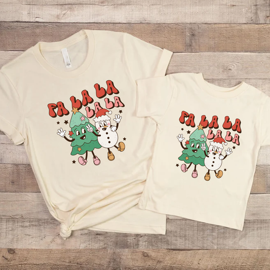 Fa La La La Christmas Twinning Shirts
