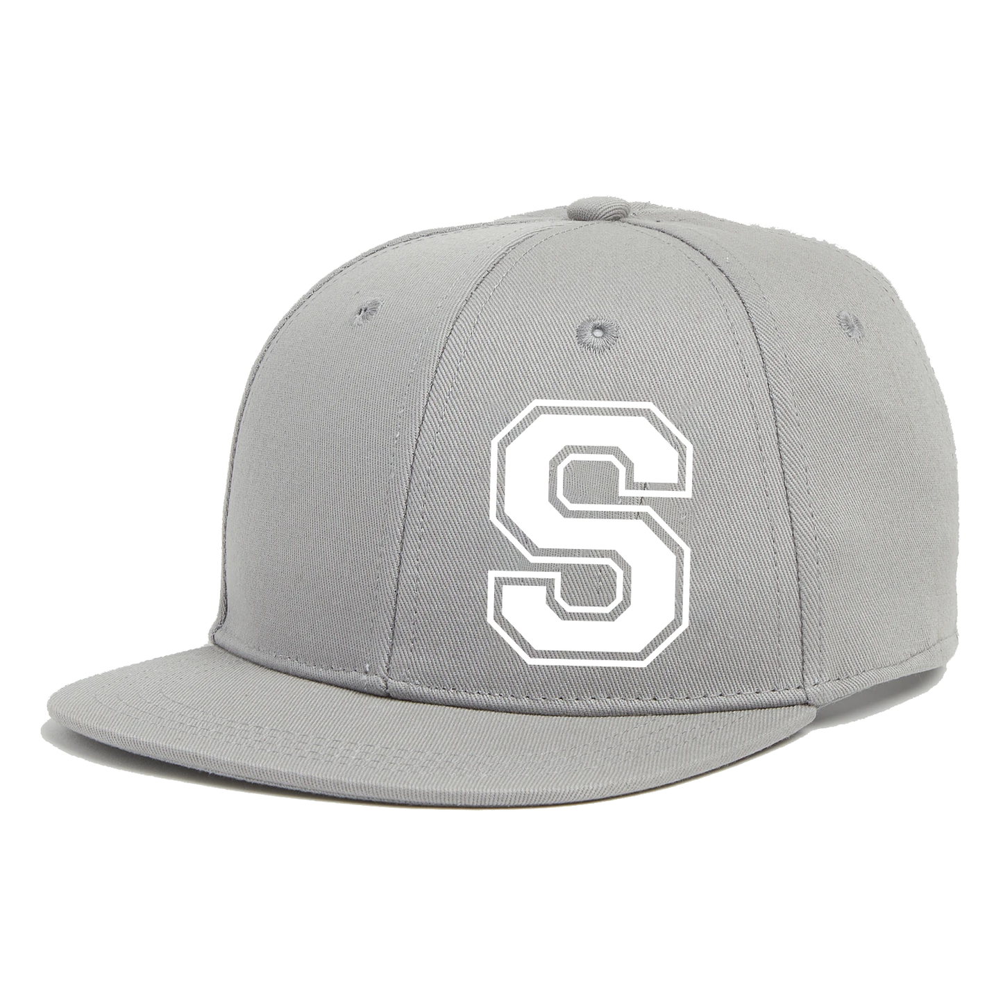 Personalised Grey Varsity Letter Snap Back Cap - 3 different size options