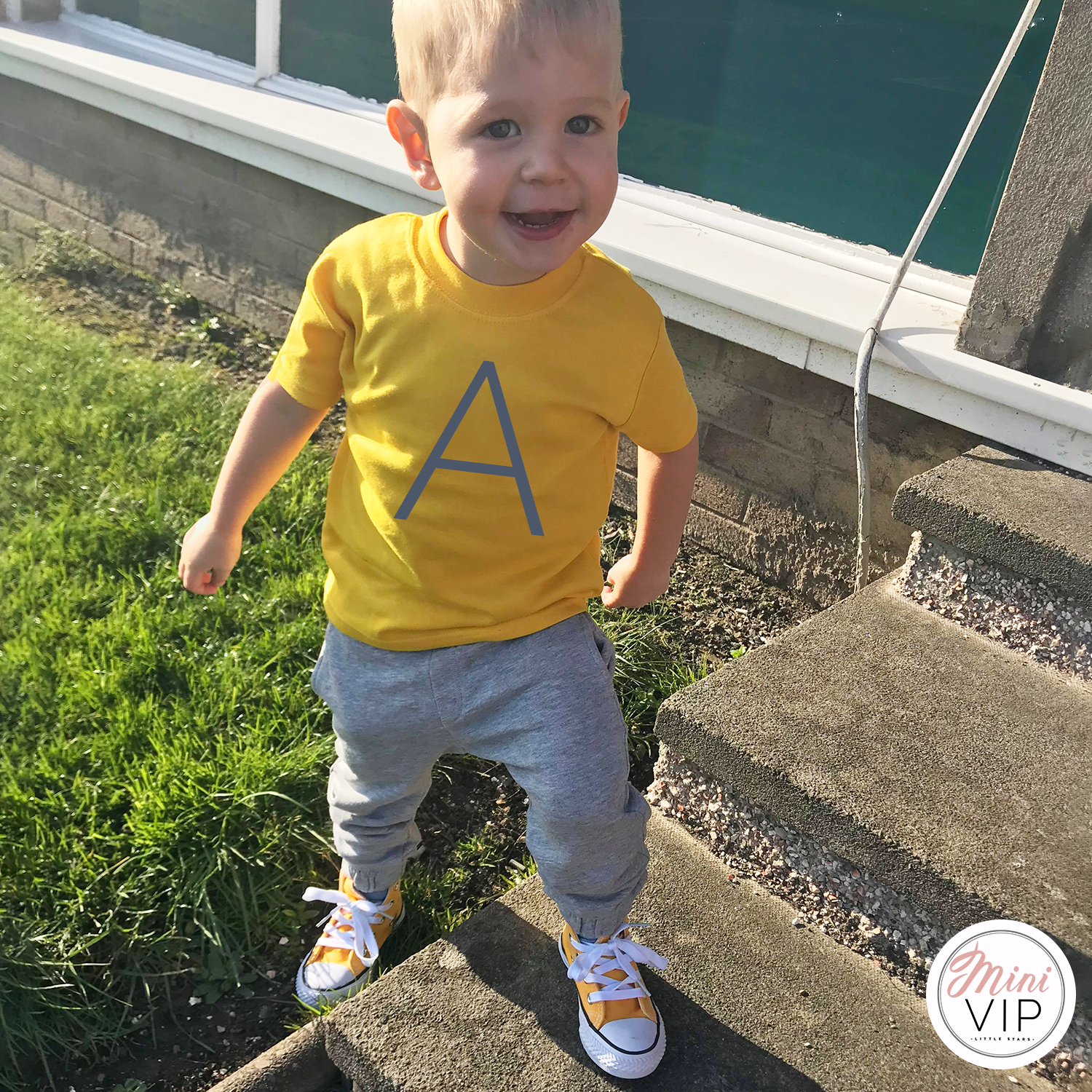 Grey and yellow outfits hot sale