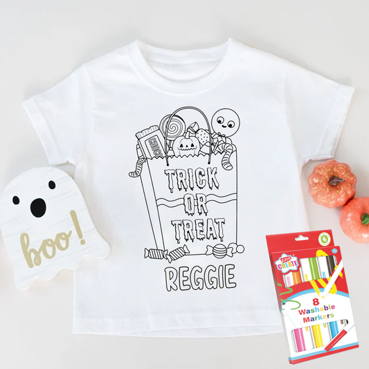 Personalised Colour Your Own Halloween T-Shirt