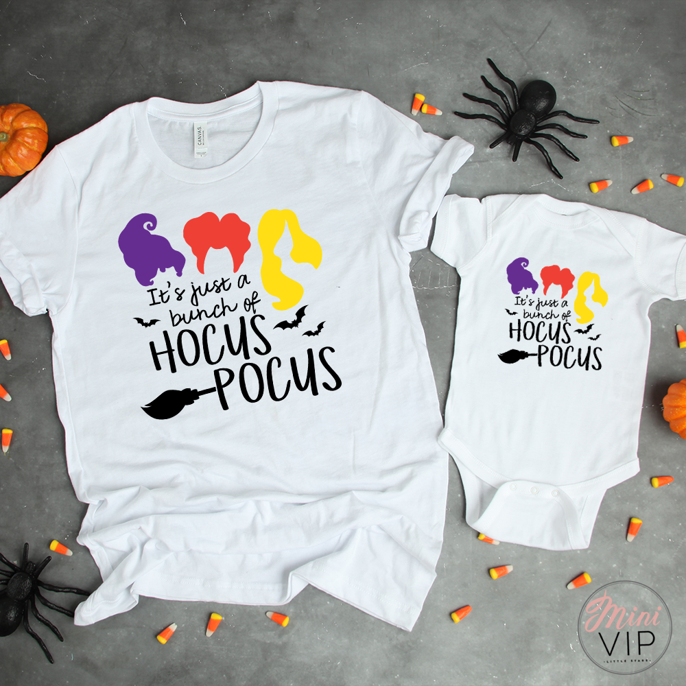 It's Just A Bunch of Hocus Pocus Silhouette - White t-shirt (Twinning)