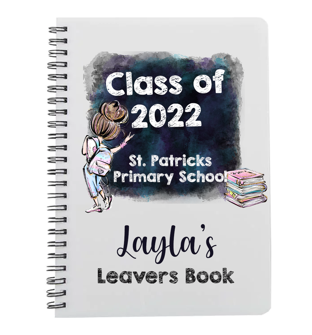 Personalised A5 School Leavers Messages Notebook