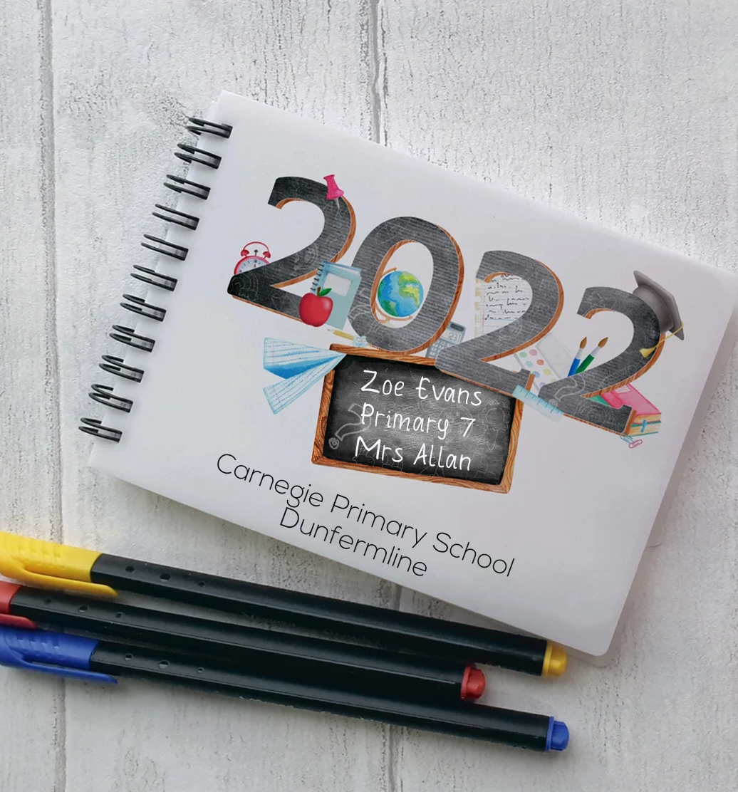 Personalised A6 School Leavers Messages Notebook