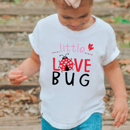 Little Love Bug White Valentine's T-Shirt