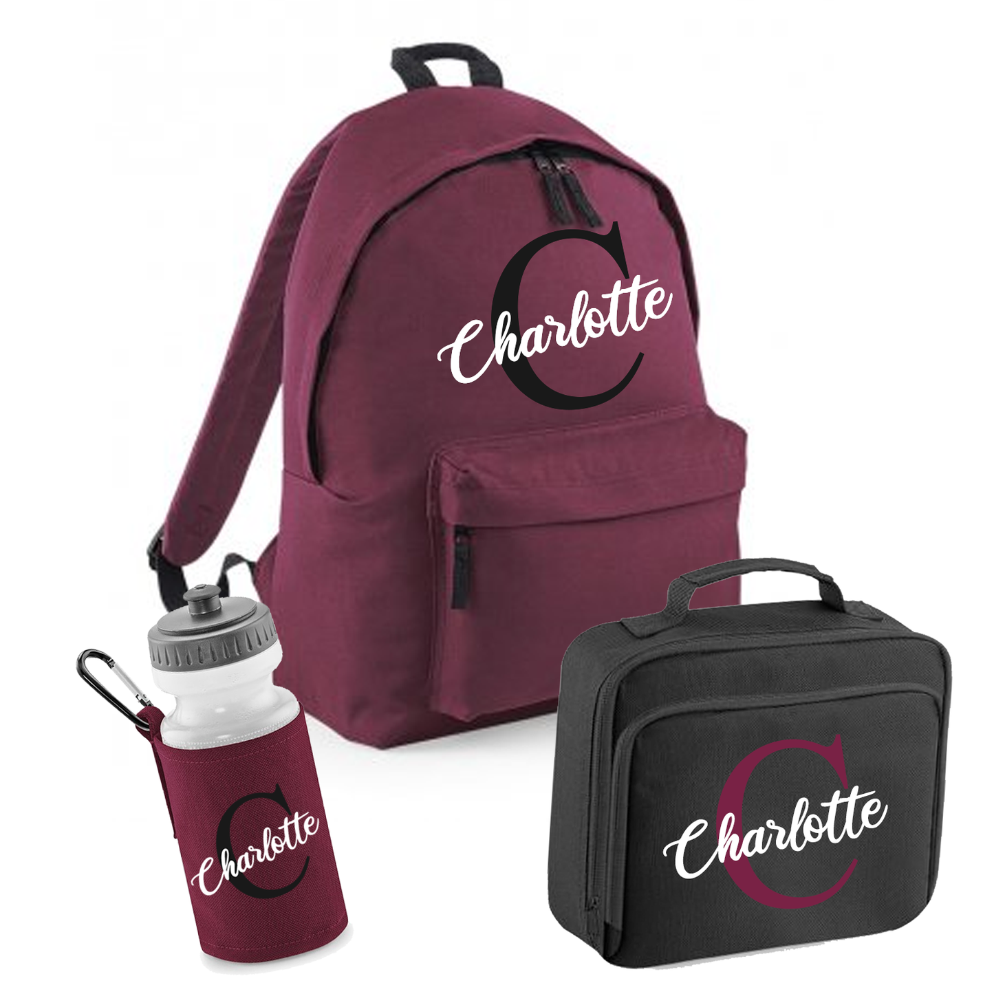 Back to School Personalised Maroon Set - other options available
