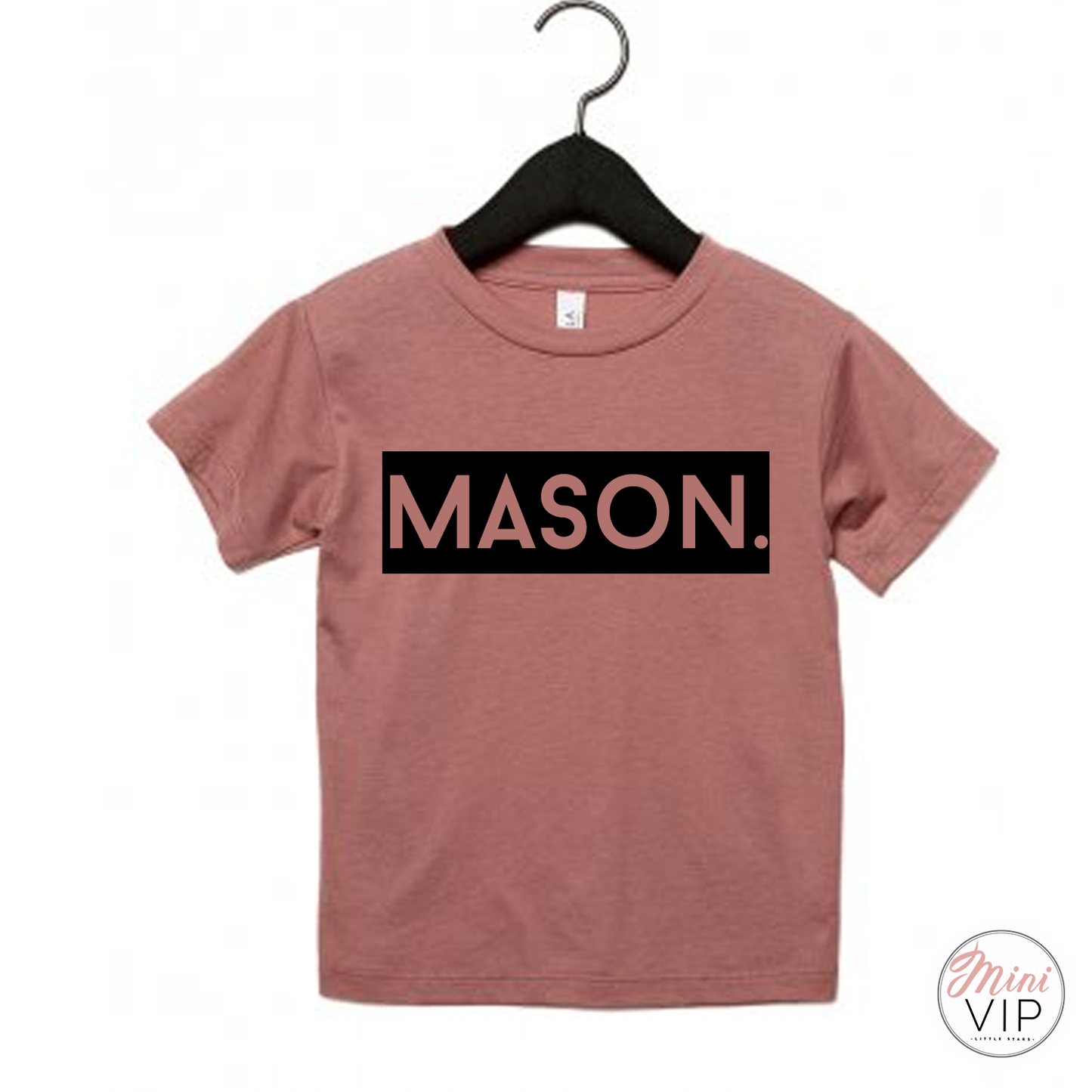 Personalised Block Name Mauve T-Shirt