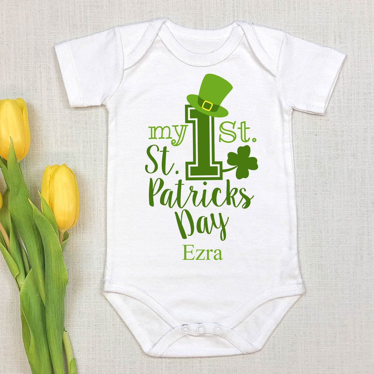 My 1st St Patrick&#39;s Day - Personalised Baby Vest