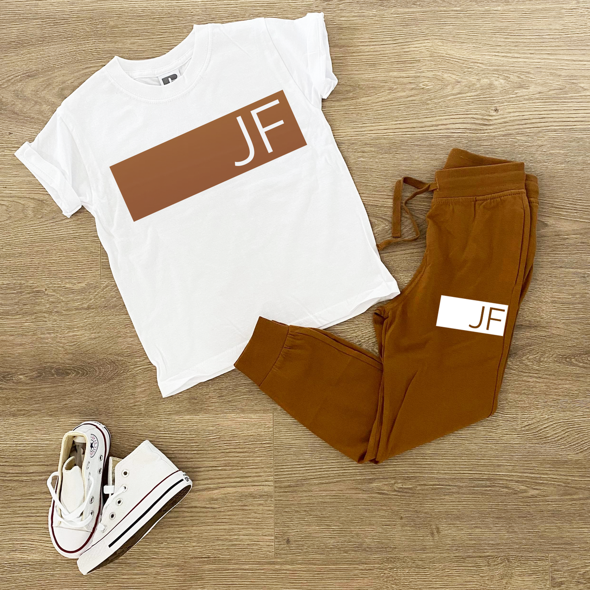 Block Initials Personalised Tracksuit Lounge Set - Summer Limited Edition - COCOA
