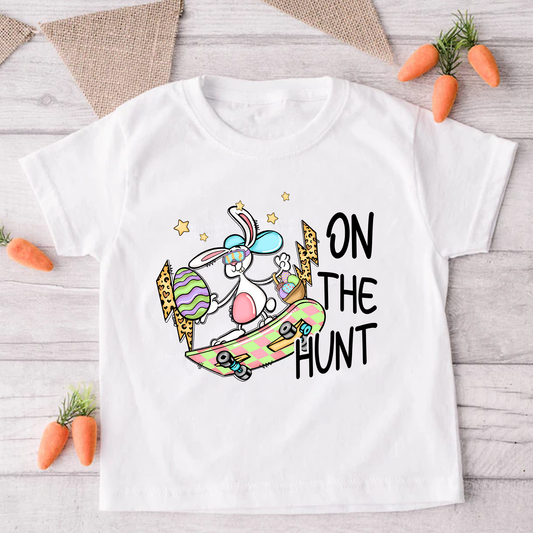 On The Hunt Easter Egg Hunting White T-Shirt