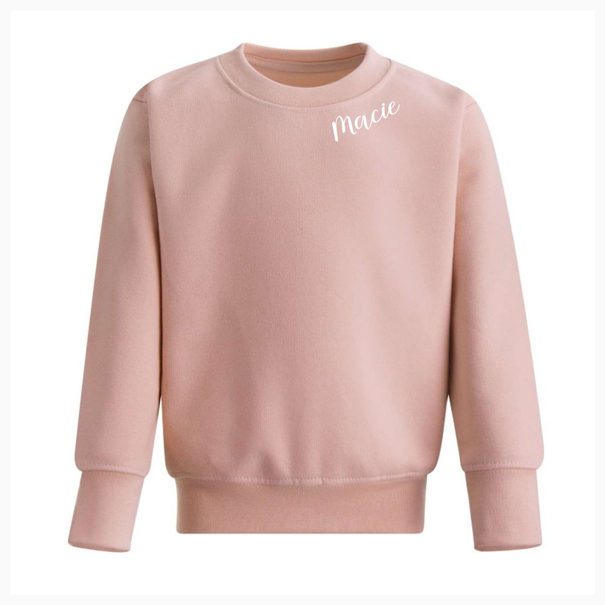 Personalised Neck Name Peach Sweatshirt