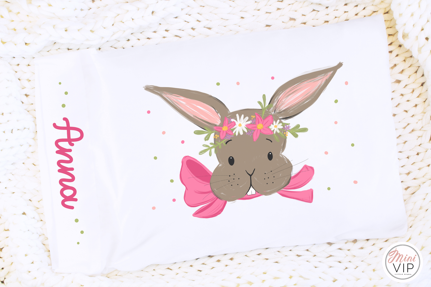 Easter Bunny Personalised Pillowcase