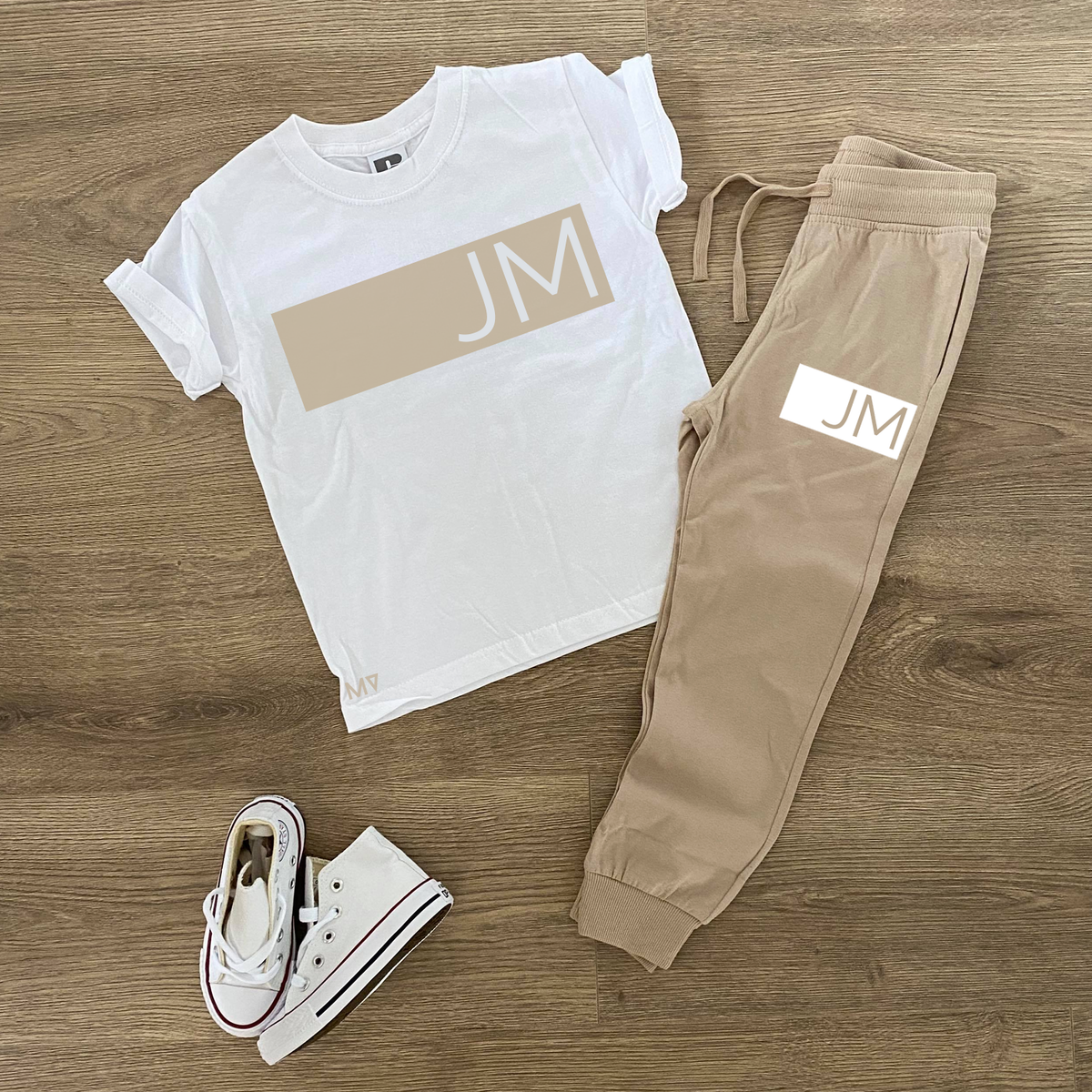 Block Initials Personalised Tracksuit Lounge Set - Summer Limited Edition - SAND