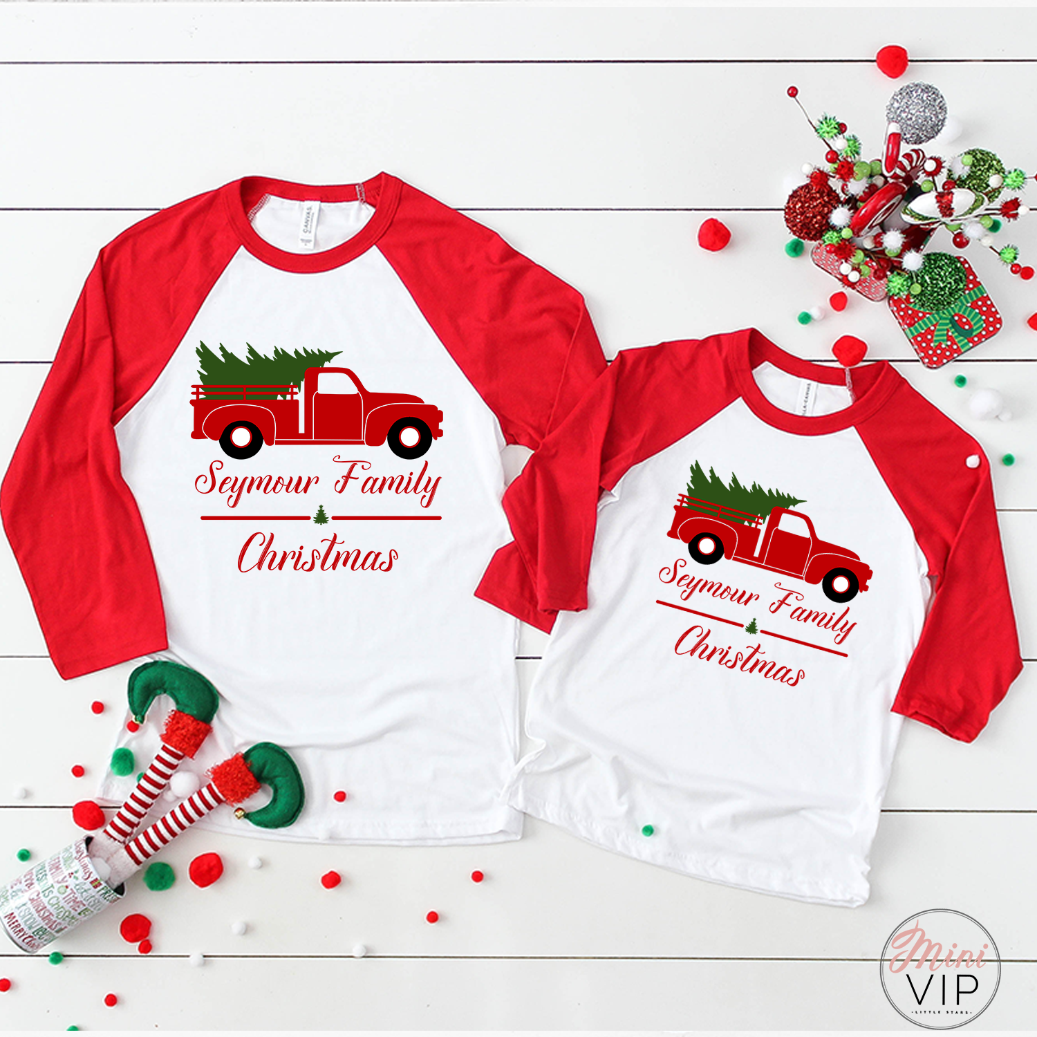 red truck christmas shirt