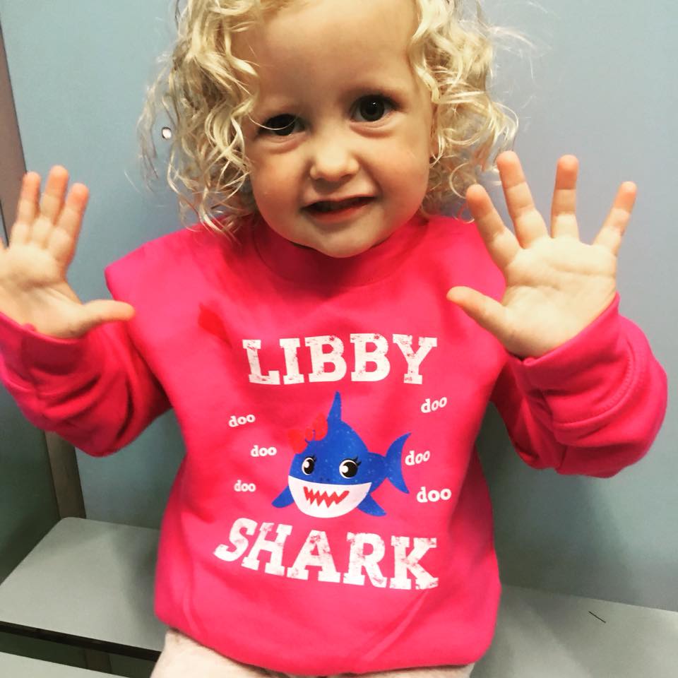 Personalised Baby Shark Cerise Pink Sweatshirt