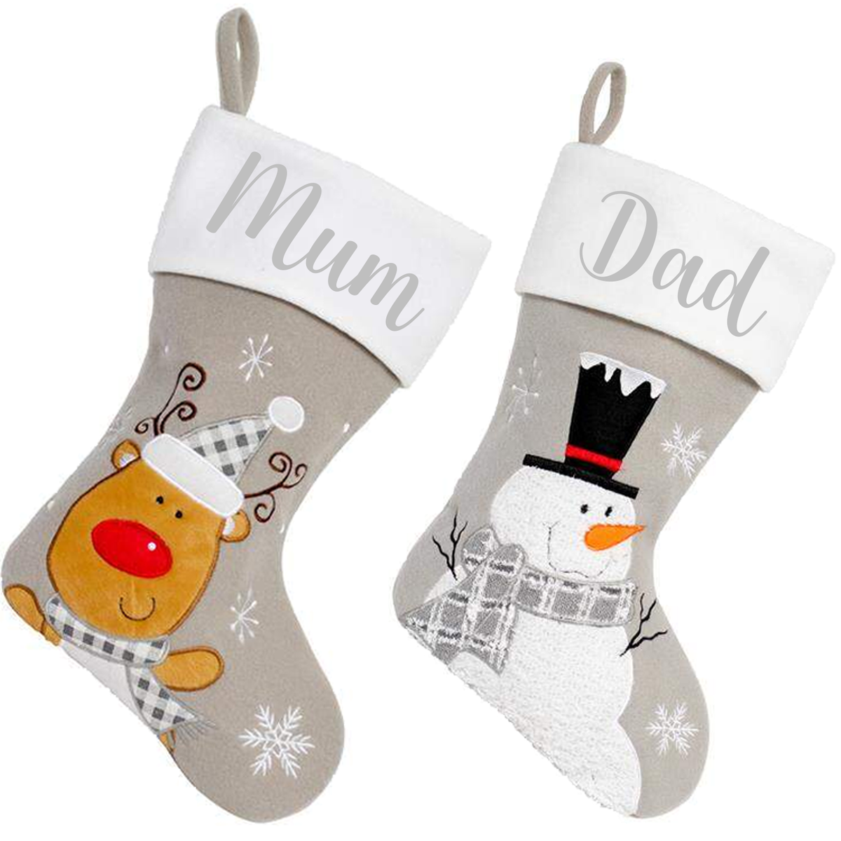 Deluxe Silver Theme Personalised Stocking