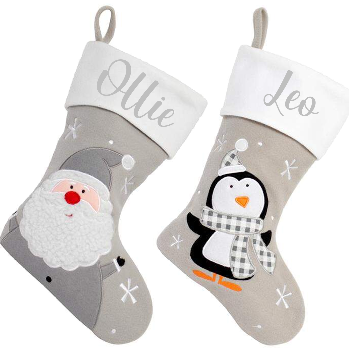 Deluxe Silver Theme Personalised Stocking