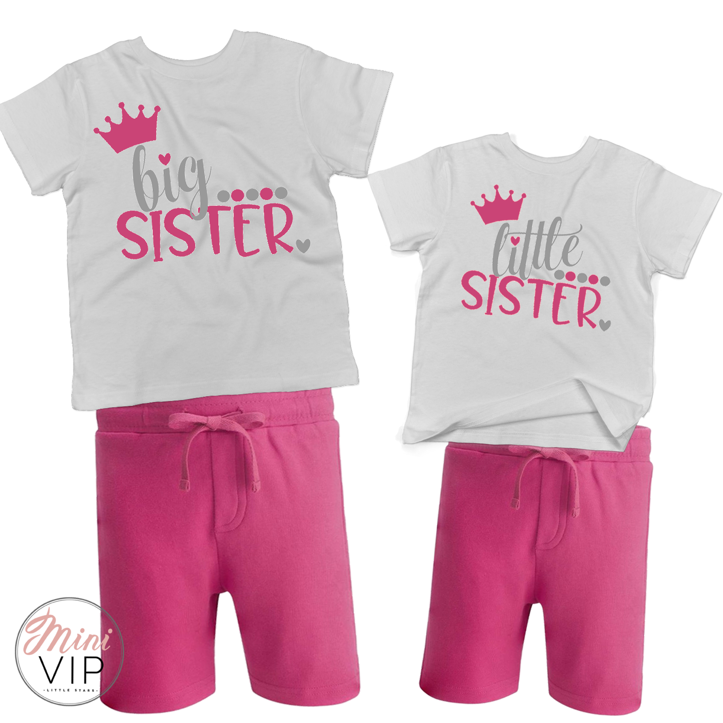 Little Sister, Big Sister - shorts & t-shirt Twinning Set!