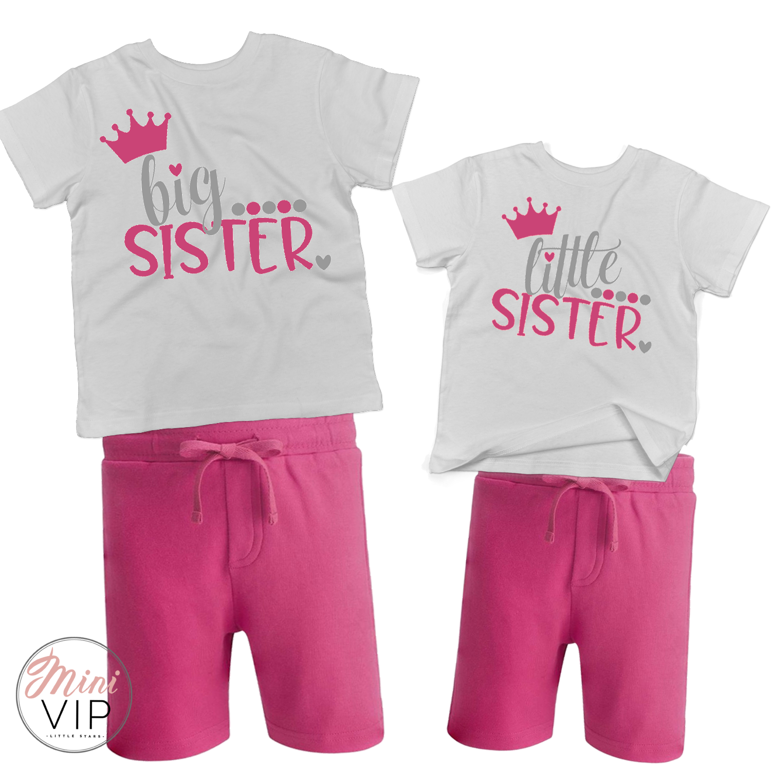 Little Sister Big Sister shorts t shirt Twinning Set