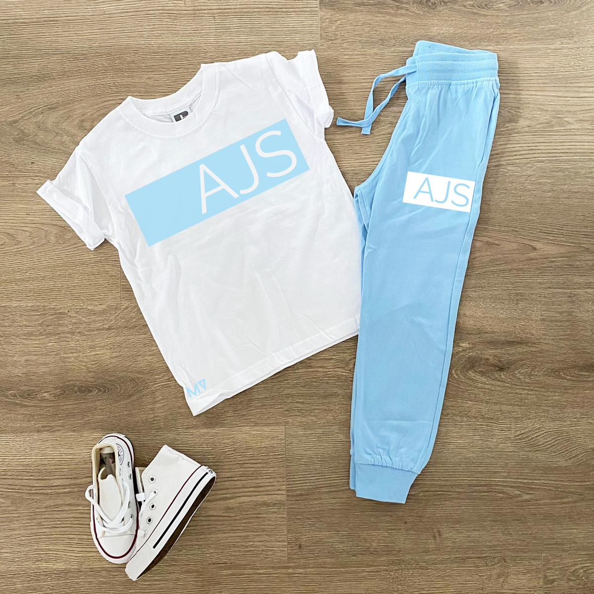 Block Initials Personalised Tracksuit Lounge Set - Summer Limited Edition - SKY BLUE