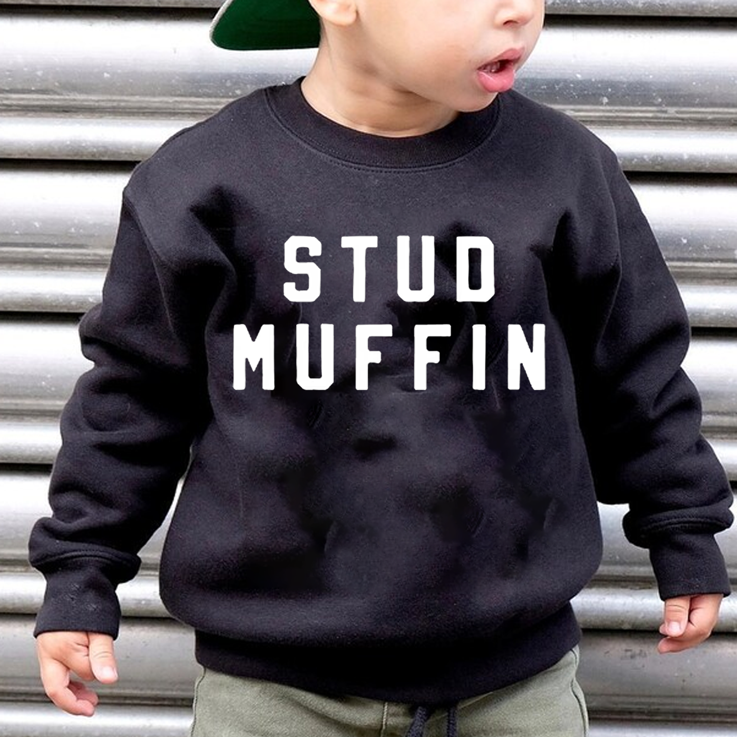 STUD MUFFIN Black Sweatshirt
