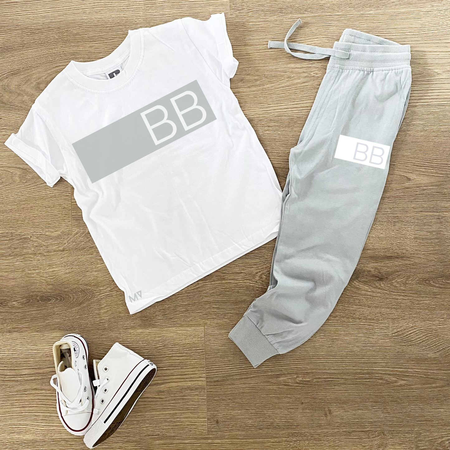 Block Initials Personalised Tracksuit Lounge Set - Summer Limited Edition - GREY