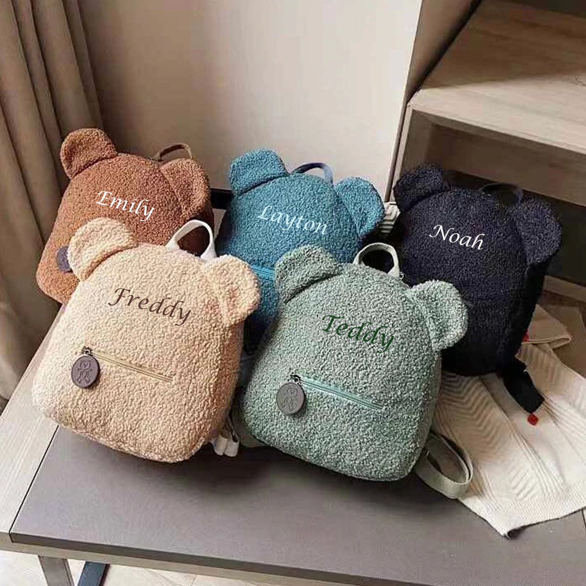 Personalised Teddy Bear Backpack - Adorable Mini Bag in 5 colour choices!