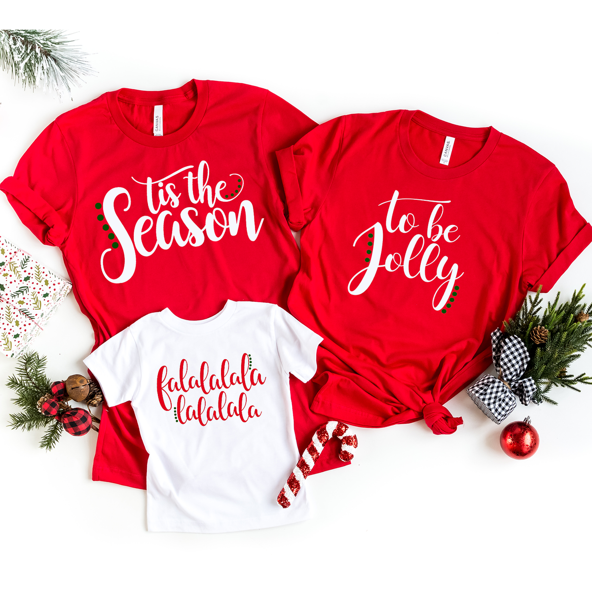 &#39;Tis the Season to be Jolly - Fa la la la la la la Christmas Twinning T-Shirts