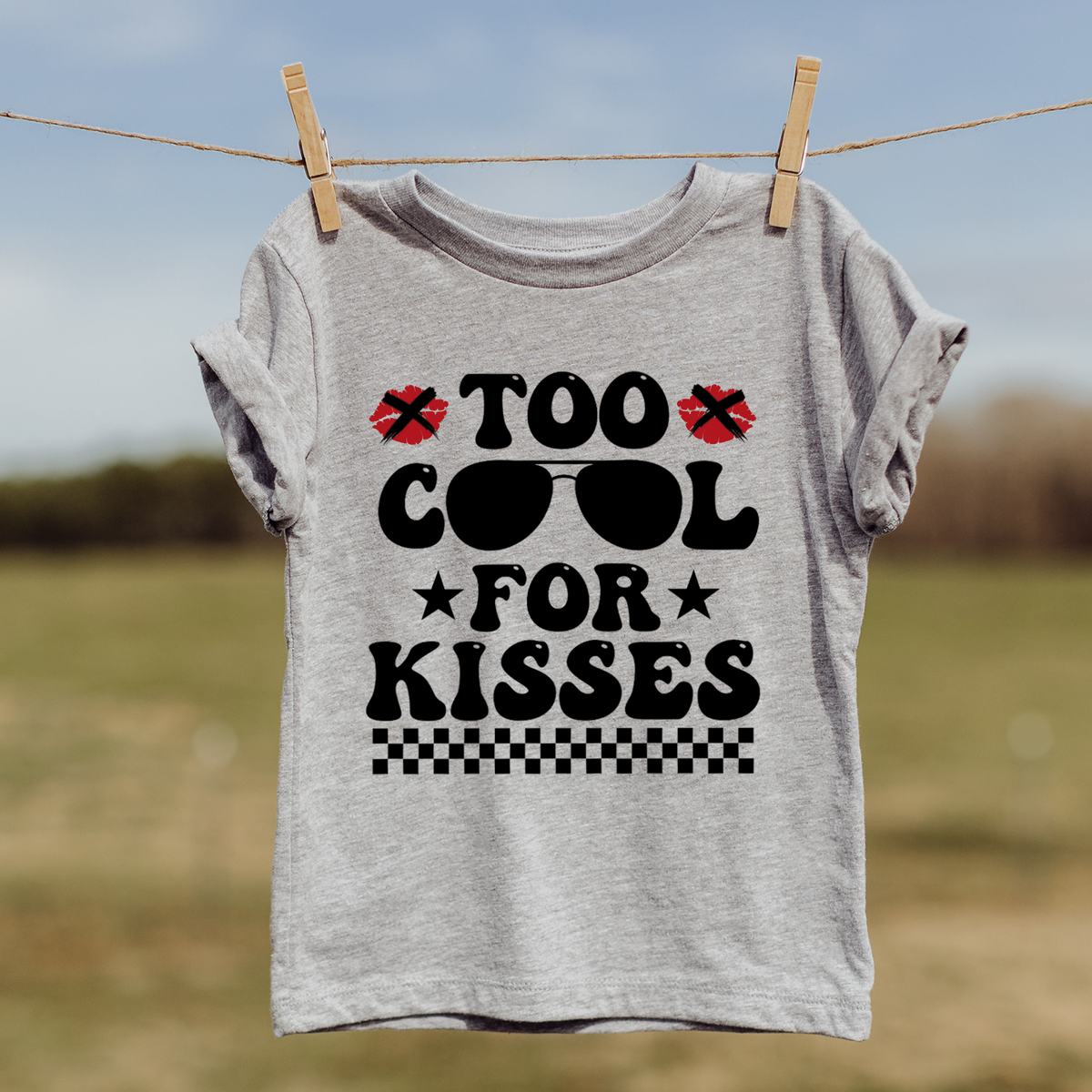 Too Cool For Kisses Grey T-Shirt