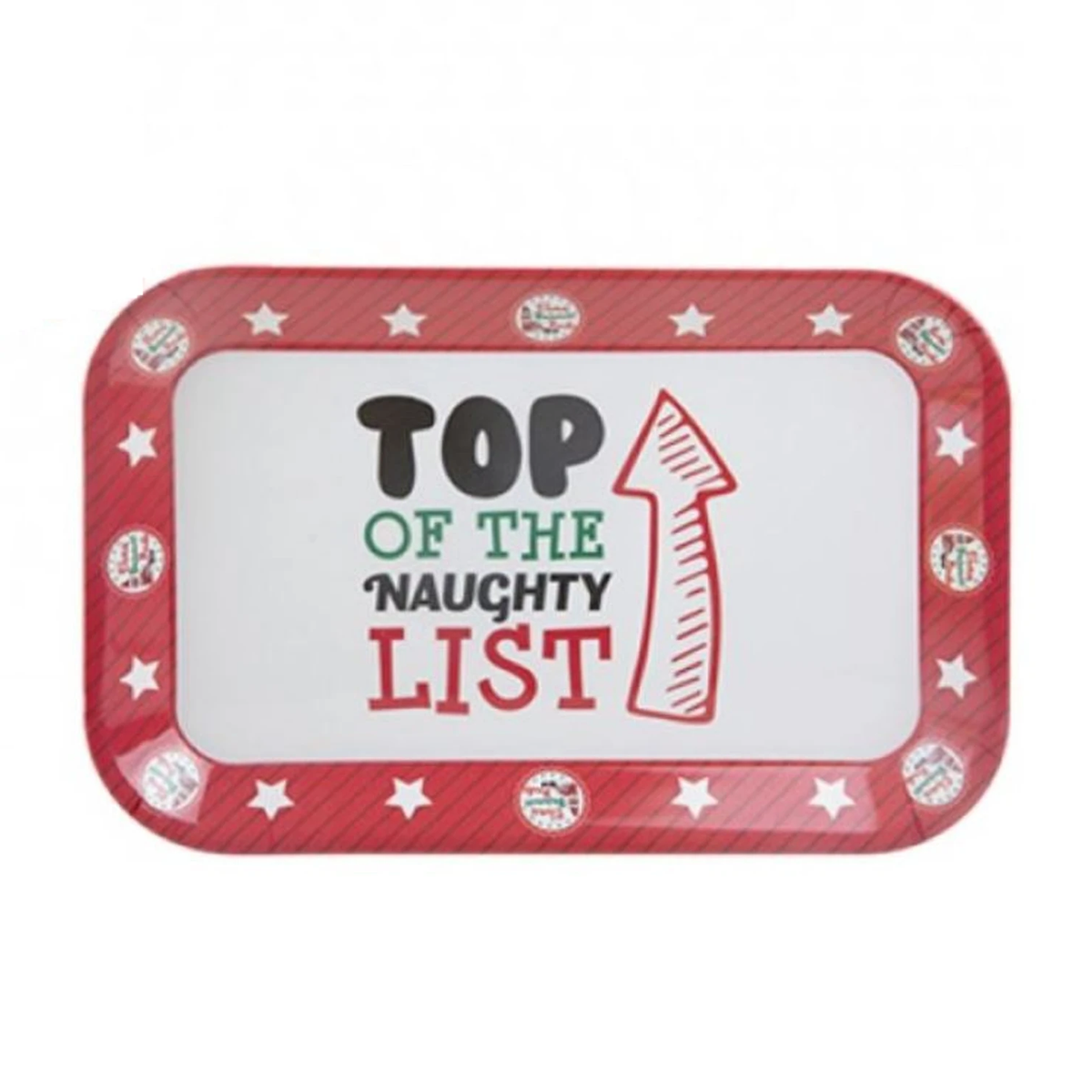 Elf Melamine Tray - Top of the Naughty List! Party Tray