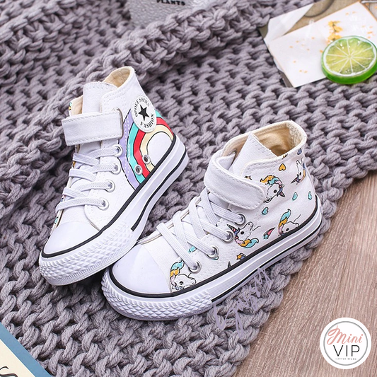 Unicorn Hi-Top Canvas Trainers