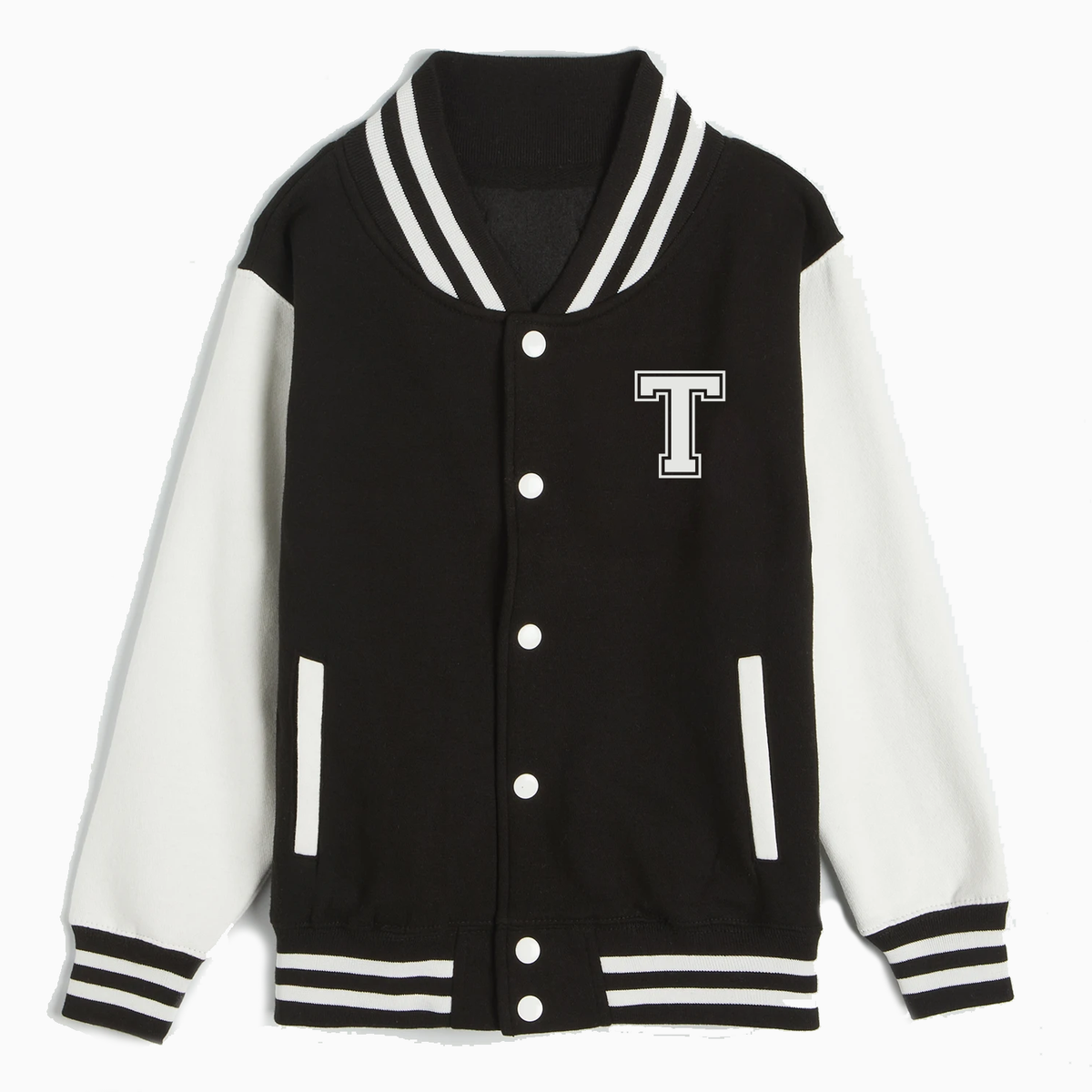 Personalised Awdis Varsity Jacket | Custom Text Names | Baseball Style With Contrast Sleeves | Just Hoods JH043