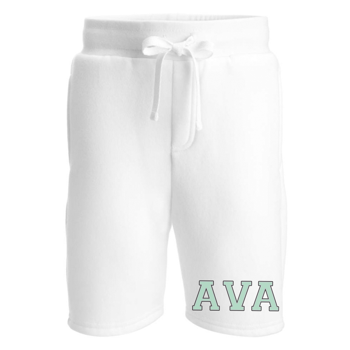 MiniVIP© Personalised Varisty Letters White Shorts