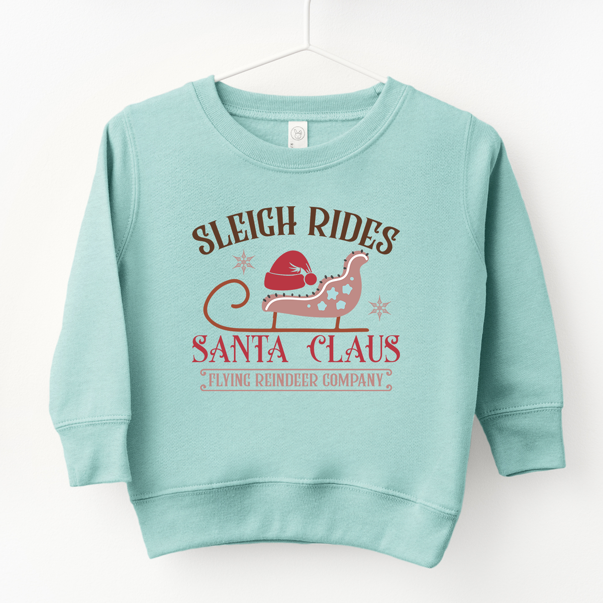 Santa Claus Sleigh Rides Christmas Retro Style Peppermint Sweatshirt / Jumper
